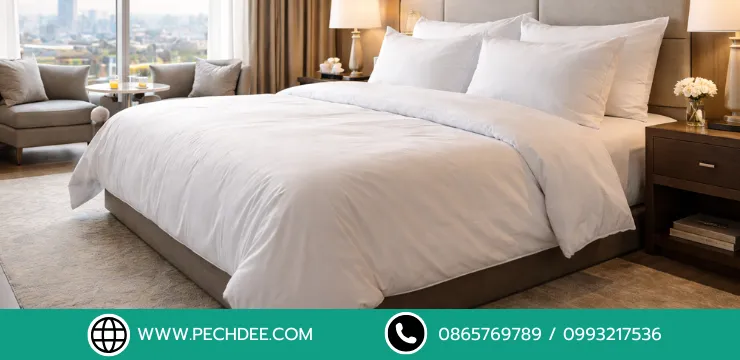 ความสำคัญของการใช้ผ้าปูเตียงสีขาวในโรงแรม